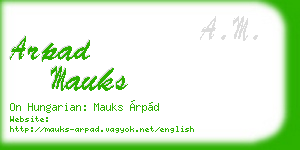 arpad mauks business card