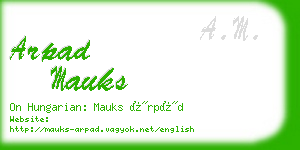 arpad mauks business card